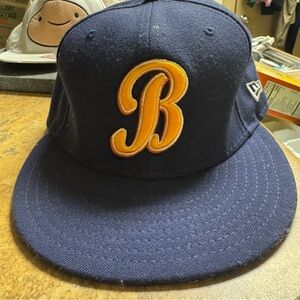 Montgomery Biscuits Official Home Fitted Hat Size 7 NewEra 59Fifty Baseball MiLB